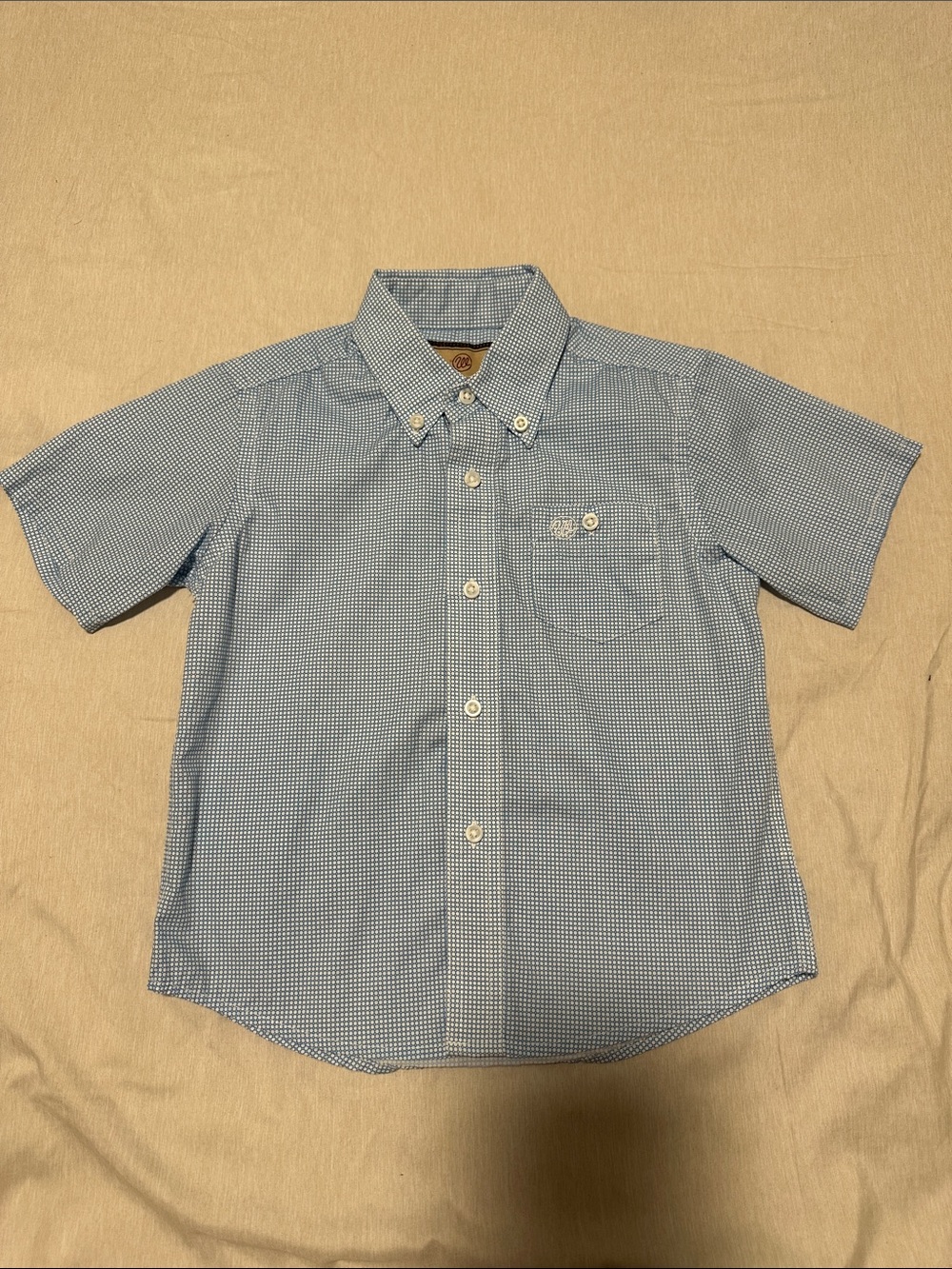 Wrangler Boys Short-Sleeve Button-Down Shirt - Light Blue